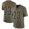 Wholesale Cheap Nike Chargers #23 Rayshawn Jenkins Olive Men's Stitched NFL Limited 2017 Salute To Service Jersey