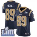 Wholesale Cheap Nike Rams #89 Tyler Higbee Navy Blue Team Color Super Bowl LIII Bound Men's Stitched NFL Vapor Untouchable Limited Jersey