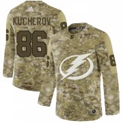 Wholesale Cheap Adidas Lightning #86 Nikita Kucherov Camo Authentic Stitched NHL Jersey