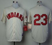 Wholesale Cheap Indians #23 Michael Brantley Cream Alternate 2 Cool Base Stitched MLB Jersey