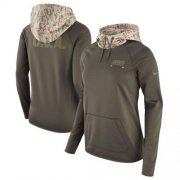 Wholesale Cheap Women's New York Giants Nike Olive Salute to Service Performance Pullover Hoodie