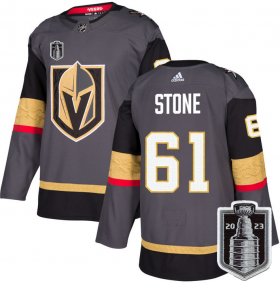 Wholesale Cheap Men\'s Vegas Golden Knights #61 Mark Stone Gray 2023 Stanley Cup Final Stitched Jersey