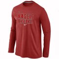 Wholesale Cheap Los Angeles Angels Long Sleeve MLB T-Shirt Red