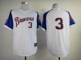 Wholesale Cheap Braves #3 Dale Murphy White 1974 Throwback Stitched MLB Jersey