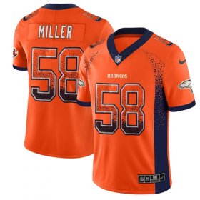Wholesale Cheap Nike Broncos #58 Von Miller Orange Team Color Men\'s Stitched NFL Limited Rush Drift Fashion Jersey