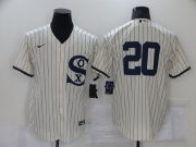 Wholesale Cheap Men's Chicago White Sox #20 Danny Mendick 2021 Cream Field of Dreams Cool Base Stitched Nike Jersey