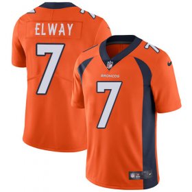Wholesale Cheap Nike Broncos #7 John Elway Orange Team Color Men\'s Stitched NFL Vapor Untouchable Limited Jersey