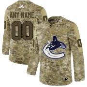 Wholesale Cheap Men's Adidas Canucks Personalized Camo Authentic NHL Jersey
