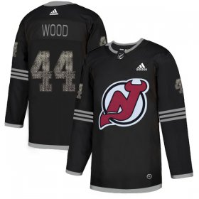 Wholesale Cheap Adidas Devils #44 Miles Wood Black Authentic Classic Stitched NHL Jersey