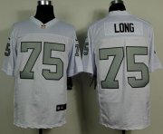 Wholesale Cheap Nike Raiders #75 Howie Long White Silver No. Men's Stitched NFL Elite Jersey