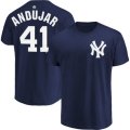 Wholesale Cheap New York Yankees #41 Miguel Andujar Majestic Official Name & Number T-Shirt Navy