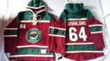 Wholesale Cheap Wild #64 Mikael Granlund Red Sawyer Hooded Sweatshirt Stitched NHL Jersey