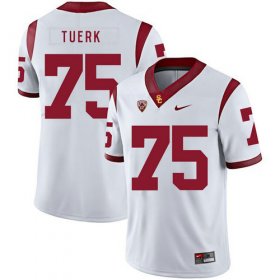 Wholesale Cheap USC Trojans 75 Max Tuerk White College Football Jersey