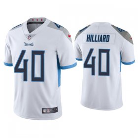 Wholesale Cheap Men\'s Tennessee Titans #40 Dontrell Hilliard White Vapor Untouchable Stitched Jersey