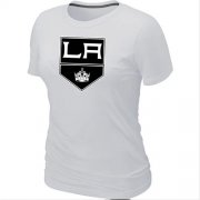 Wholesale Cheap Women's Los Angeles Kings Big & Tall Logo White NHL T-Shirt