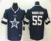 Wholesale Cheap Men's Dallas Cowboys #55 Leighton Vander Esch Navy Blue 2020 Big Logo Vapor Untouchable Stitched NFL Nike Fashion Limited Jersey