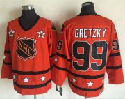 Wholesale Cheap Oilers #99 Wayne Gretzky Orange All-Star CCM Throwback Stitched NHL Jersey