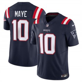 Cheap Men\'s New England Patriots #10 Drake Maye Navy 2024 Draft F.U.S.E. Vapor Limited Football Stitched Jersey