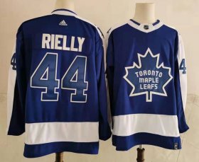 Wholesale Cheap Men\'s Toronto Maple Leafs #44 Morgan Rielly Royal Blue 2021 Retro Stitched NHL Jersey