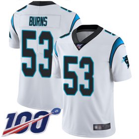 Wholesale Cheap Nike Panthers #53 Brian Burns White Men\'s Stitched NFL 100th Season Vapor Limited Jersey