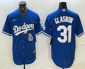 Cheap Men\'s Los Angeles Dodgers #31 Tyler Glasnow Blue Stitched Cool Base Nike Jerseys