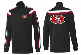 Wholesale Cheap NFL San Francisco 49ers Team Logo Jacket Black_2