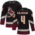 Wholesale Cheap Adidas Coyotes #4 Niklas Hjalmarsson Black Alternate Authentic Stitched NHL Jersey