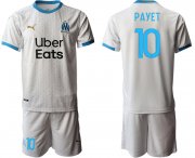 Wholesale Cheap Men 2020-2021 club Marseille home grey 10 Soccer Jerseys