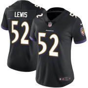 Wholesale Cheap Nike Ravens #52 Ray Lewis Black Alternate Women's Stitched NFL Vapor Untouchable Limited Jersey
