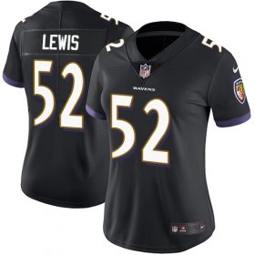Wholesale Cheap Nike Ravens #52 Ray Lewis Black Alternate Women\'s Stitched NFL Vapor Untouchable Limited Jersey