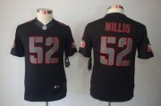 Wholesale Cheap Nike 49ers #52 Patrick Willis Black Impact Youth Stitched NFL Limited Jersey