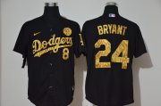 Wholesale Cheap Men's Los Angeles Dodgers #8 #24 Kobe Bryant Black Camo Fashion Stitched MLB Cool Base Nike Jersey