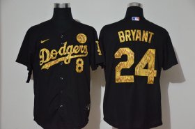 Wholesale Cheap Men\'s Los Angeles Dodgers #8 #24 Kobe Bryant Black Camo Fashion Stitched MLB Cool Base Nike Jersey