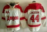 Wholesale Cheap Angels of Anaheim #44 Reggie Jackson White Sawyer Hooded Sweatshirt MLB Hoodie