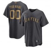 Wholesale Cheap Men's Seattle Mariners Active Player Custom Charcoal 2022 All-Star Cool Base Stitched Baseball Jersey