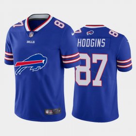 Wholesale Cheap Buffalo Bills #87 Isaiah Hodgins Royal Blue Men\'s Nike Big Team Logo Vapor Limited NFL Jersey