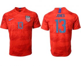 Wholesale Cheap USA #13 Jones Away Soccer Country Jersey
