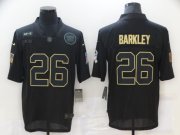 Wholesale Cheap Men's New York Giants #26 Saquon Barkley Black 2020 Salute To Service Stitched NFL Nike Limited Jersey
