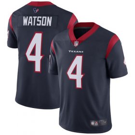 Wholesale Cheap Nike Texans #4 Deshaun Watson Navy Blue Team Color Men\'s Stitched NFL Vapor Untouchable Limited Jersey