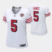 Women San Francisco 49ers #5 Trey Lance White Vapor Untouchable Limited Jersey