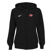 Wholesale Cheap Nike San Francisco 49ers Ladies Tailgater Full Zip Hoodie Black