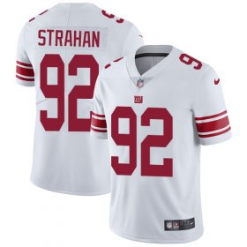 Wholesale Cheap Nike Giants #92 Michael Strahan White Men\'s Stitched NFL Vapor Untouchable Limited Jersey