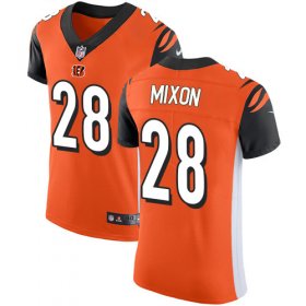 Wholesale Cheap Nike Bengals #28 Joe Mixon Orange Alternate Men\'s Stitched NFL Vapor Untouchable Elite Jersey