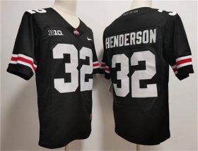 Cheap Men\'s Ohio State Buckeyes #32 TreVeyon Henderson Black 2023 F.U.S.E. Limited Stitched Jersey