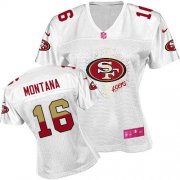 Wholesale Cheap Nike 49ers #16 Joe Montana White Women's Fem Fan NFL Game Jersey