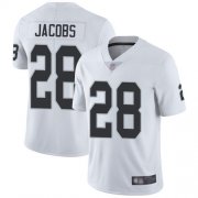 Wholesale Cheap Nike Raiders #28 Josh Jacobs White Youth Stitched NFL Vapor Untouchable Limited Jersey
