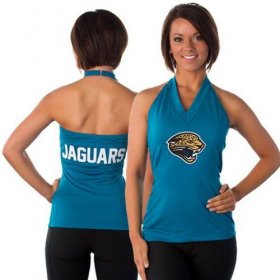 Wholesale Cheap Women\'s All Sports Couture Jacksonville Jaguars Blown Coverage Halter Top