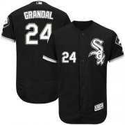 Wholesale Cheap White Sox #24 Yasmani Grandal Black Flexbase Authentic Collection Stitched MLB Jersey
