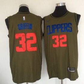 Wholesale Cheap Los Angeles Clippers #32 Blake Griffin Olive Nike Swingman Jersey