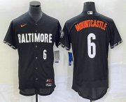 Wholesale Cheap Men's Baltimore Orioles #6 Ryan Mountcastle Number Black 2023 City Connect Flex Base Stitched Jersey